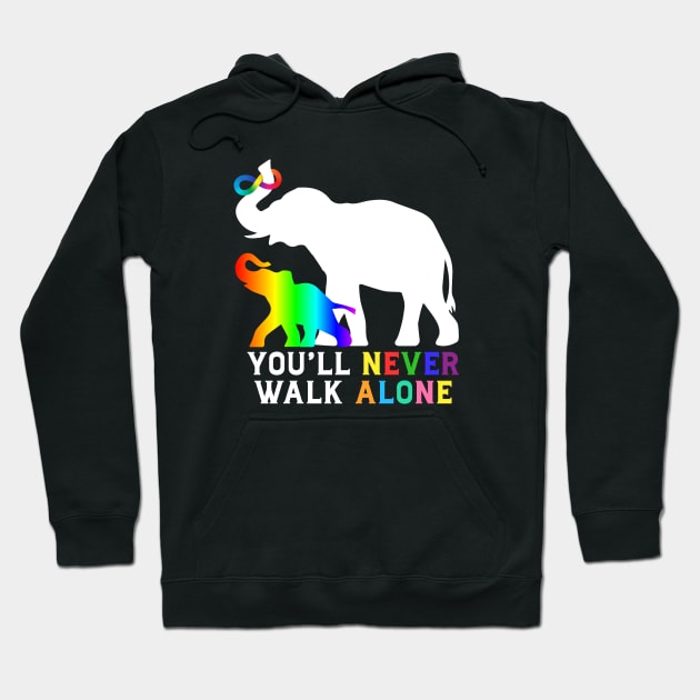 Elephant Autism Acceptance Hoodie by mia_me